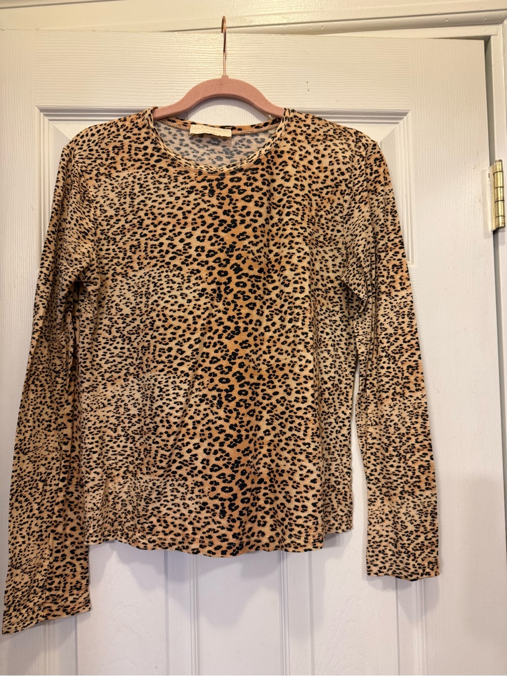 Ulla Johnson eve Leopard-Print Long Sleeve Top tee tshirt p